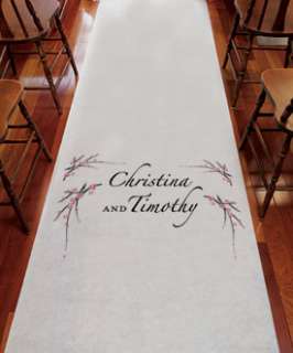 Cherry Blossom Personalized Wedding Aisle Runner