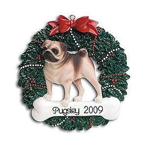 Personalized Dog Ornament Pug 