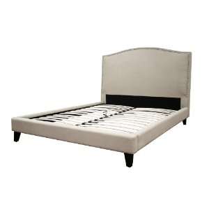    Aisling Cream Fabric Platform Bed   King Size
