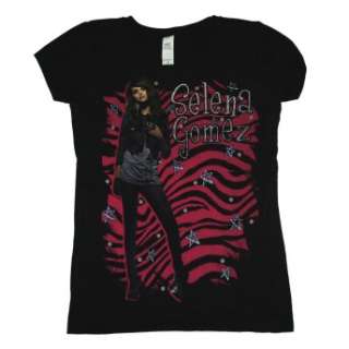Selena Gomez Singer Zebra Soft Juniors Girls Youth T Shirt Tee  