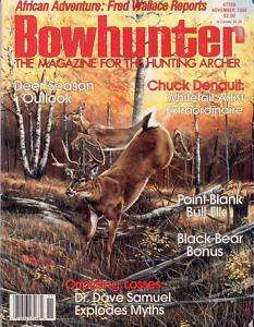 Bowhunter magazine November 1988   Chuck Denault art  