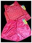 Girls ACT Tank Top Silk Satin Pink Floral Summer Shorts Pajamas NWT 6X 