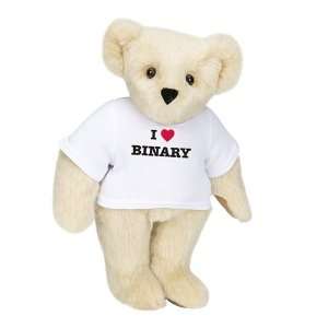  15 T Shirt Bear I HEART Binary   Buttercream Fur Toys 