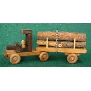  Handmade Wood Montana Logging Truck Toys & Games