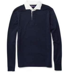 Ralph Lauren Purple Label Contrast Collar Cotton Rugby Shirt  MR 