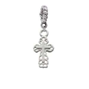  Cross with Lace Border Charm Dangle Pendant Arts, Crafts 