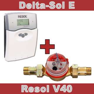 Solarregler Resol DeltaSol E + Resol V40  