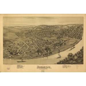  Historic Panoramic Map Duquesne, Allegheny County, Pennsylvania 
