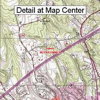 USGS Topographic Quadrangle Map   Salem, Virginia (Folded/Waterproof 