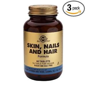 Solgar   Skin Nails & Hair/advanced Msm Formula, 60 Tablets 3 Bottles