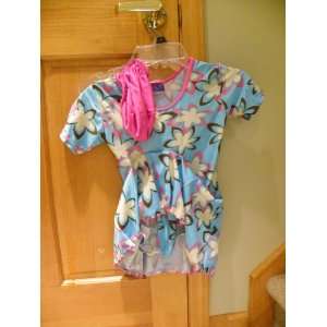  Conservative 2 piece girl swimming suit with hat size 10 