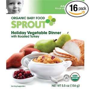 Sprout Advanced Organic Baby Food, Holiday Vegetable Dinner with 