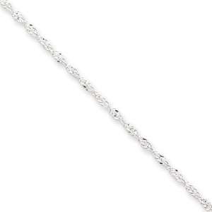  1.5mm, Adjustable Singapore Anklet, 9 10 Inch Jewelry