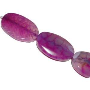  Pink fire agate oval, 25x18mm, sold per 16 inch strand 