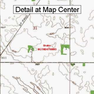  USGS Topographic Quadrangle Map   Drake, North Dakota 