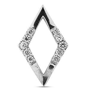  .50 Ct Round Cut Diamond Pendant Kite Shape 14k Gold Chain 