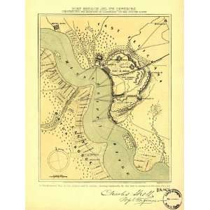 Civil War Map Port Hudson and its defences Constructed and engraved to 