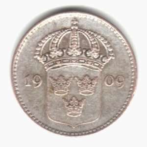  1909 W Sweden 10 Ore Coin KM#780   40% Silver Everything 