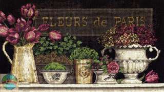 Cross Stitch Kit Fleurs de Paris Potted Flower Sampler  