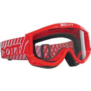 Scott 87 OTG Adult Off Road Motorcycle Goggles Eyewear   Red / Clear 
