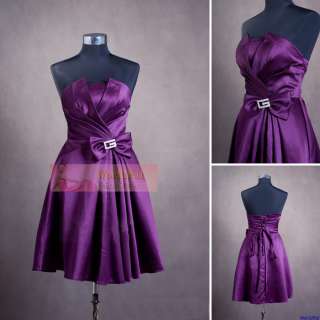 Stock Purple Mini Cocktail dress/PromSZ6 8 10 12 14 16  