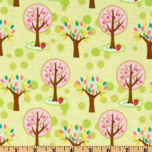  44 Wide Hoos In The Forest Trees Lime Fabric By The 