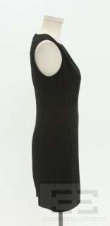 Chanel Boutique Black Wool Sleeveless Sheath Dress 96A Size 38  