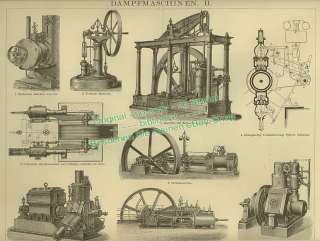 Dampfmaschine Compound   Steam engine   Drucke von 1899  