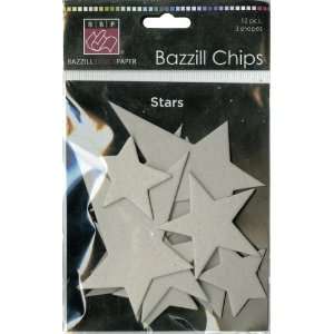  Bazzill Decorative Chips 12/Pkg Stars   624660 Patio 