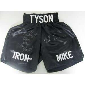  Mike Tyson Signed Trunks Baddest Man on Planet 2 PSA 