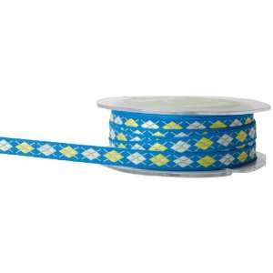   Inch Wide Ribbon, Blue and Yellow Argyle Arts, Crafts & Sewing