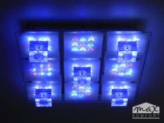LED Deckenleuchte Deckenlampe Enya 5 FL Fernbedienung Chrom NEU TOP 