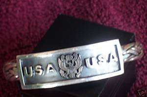 US Army sterling silver Military cuff bracelet  