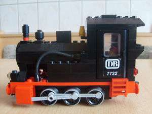 Lego Eisenbahn   Dampf Lok 7722 12 Volt mit aufkleber  