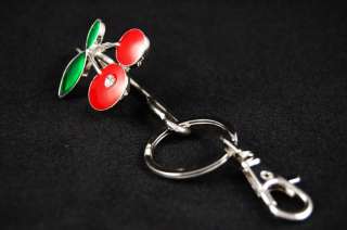 Red and Green Cherry Key Chain Purse Hook NEW w/ FS  