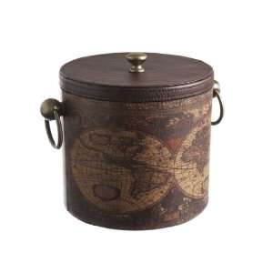 Classic Traditional Old World Map Ice Bucket .  Kitchen 