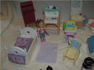   Family Dollhouse Furniture and Figures/ People Lot  Huge Lot  