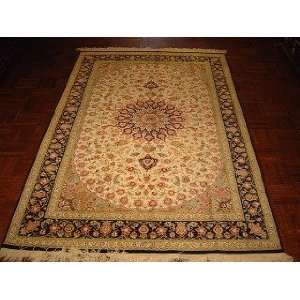  4x6 Hand Knotted qum Persian Rug   66x44