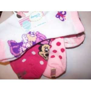   Mouse 4 Pair Infant Socks ~ Minnie Watching Butterflies (6 12 Months