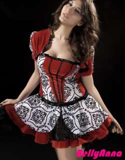 Alice Rote Königin Barock Edelfrau Halloween Fasching Kostüm Cosplay 