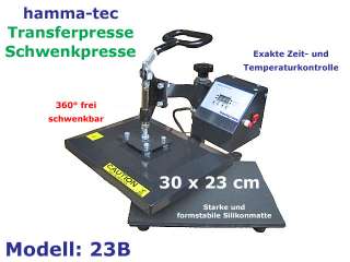 Transferpresse schwenkbar Thermodruck Schwenkpresse 23B 4260287910607 