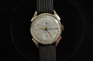 VINTAGE MENS BENRUS DAY/DATE WRISTWATCH MODEL CE 13 KEEPING TIME 