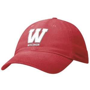  Nike Wisconsin Badgers Cardinal Relaxed Swoosh Flex Fit 