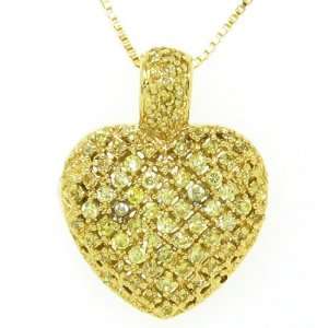  Sterling Silver Vermeil Heart Locket Necklace [Jewelry 