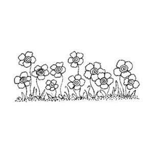 com Magenta Cling Stamps Field Of Spiral Flowers; 2 Items/Order Arts 