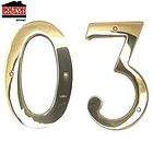 Solid Brass House Number Bright Polished Brass