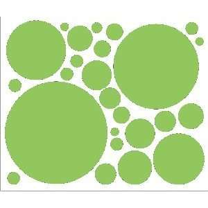  Green Peel and Stick Polka Dots Vinyl Wall Decor Removable Stickers
