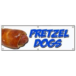  72 PRETZEL DOGS BANNER SIGN soft pretzel hot dog signs 