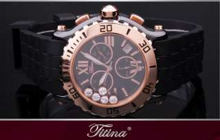 TITINA Lady Ceramic Watch Date Day Display Quartz Gift  