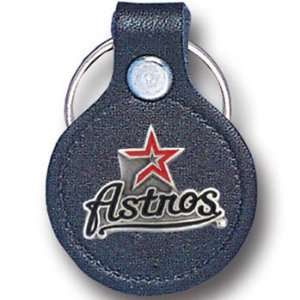    Houston Astros MLB Round Leather Key Chain